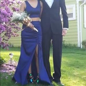 Two piece prom dress
